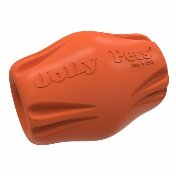 Flex-N-Chew Durable Dog Toys Hollow Treat Dispensing Floating Bobble or Squarble (Bobble - Orange 3.5")