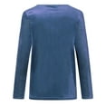 thumbnail image 5 of FAVIPT Velvet Tops for Women 2023 Elegant Long Sleeve Soft Shirt Casual Boat Neck Casual Pullover Comfy Solid Vintage Blouse, 5 of 8