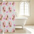 thumbnail image 3 of Erosebridal Lovely Cheetah High Heels Shower Curtain 72Wx72L,Fashion Themed Bathroom Curtain,White Gray, 3 of 5