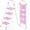 Pink, variant on 4Step Ladder, 900lbs Sturdy Step Stool with Handrail, Non-Skid Wide Pedals, Foldable 3 Stepladder with Safety Locking for Home, Garage, Garden, Office