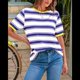 thumbnail image 5 of Camisetas de Corta con Bloques de Color A Rayas en Amarillo, y S, 5 of 7