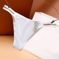 thumbnail image 3 of Bragas sedosas para mujer, Tanga fino, ropa interior de seda de hielo, cinturón brillante, Bikini de tiro bajo, lencería cómoda y transpirable, 3 of 5