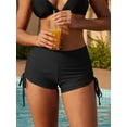 thumbnail image 3 of Sociala Women's Wide Waistband Swim Shorts Side Drawstring Tankini Bikini Sporty Board Shorts, 3 of 5