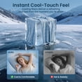 thumbnail image 3 of Sleep Zone Essential Cooling Stripe Pillowcases 2 Pack, Silky Cool Touch Pillow Cases for Hair & Skin, Breathable Moisture Wicking Pillow Covers, Envelope Closure (Blue, Standard), 3 of 12