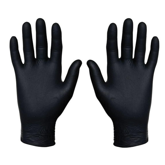 Sysco 4685614 Nitrile Food Service Gloves, 100 Count (Large, Black)