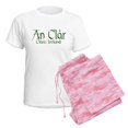 thumbnail image 6 of CafePress - County Clare (Gaelic) Women's Light Pajamas - Women's Short Sleeve Print T-Shirt and Pants Light Cotton Pajama Set, 6 of 7