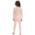 thumbnail image 5 of Cudlie Girls’ 4-Piece Pajama Set – Long Sleeve Cotton Blend Sleepwear, 2 Tops and 2 Pants, Fun Prints – Sweet Dreams Bear– Size 3T, 5 of 9