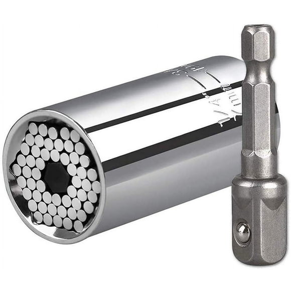 SHENMO Universal Socket Tool - Super Socket Unscrew Any Bolt - Gifts for Men - Adjustable Grip Socket Adapter Set for Car Mechanic,