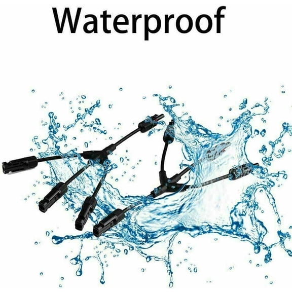 SJPACK Solar Panel Connector Y Branch Cable Connection Adapter Waterproof Plug Kit M/F(1 to 3 Adapter)