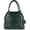 Green, variant on Women's Leather Handbag, Dome Satchel with Dual Handles and Crossbody Strap, Gold-Tone Hardware - TAN