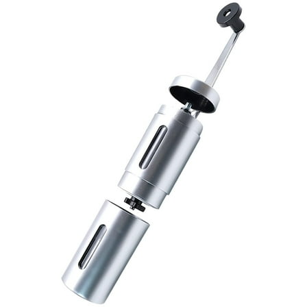 SEWCHICS Silver Manual Burr Coffee Grinder Stainless Steel Portable for Travel