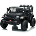 thumbnail image 3 of 4WD 24 Volt Ride on Toys with Remote, Joyracer Power Car Wheels with 800W Motors, Bluetooth, Spring Suspension, LED Light, Black, 3 of 11