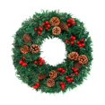 thumbnail image 2 of Ganfancp Corona de Navidad Decoración Simulación Flor Corona Escaparate Puerta Colgante Escena de Navidad Decoración Atrezzo Ofertas Del Día 1 Corona, 2 of 6