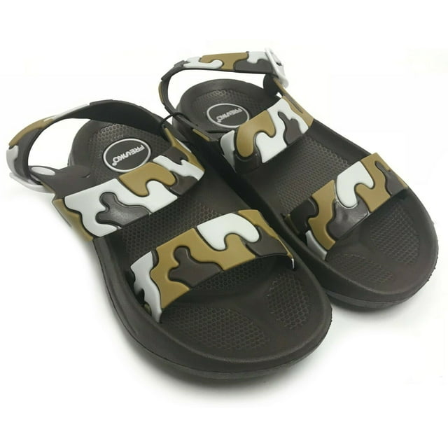 Fresko Sandales à Enfiler d'Été Camouflage pour Tout-Petit Garçon pour la Piscine et la Plage