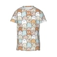 thumbnail image 4 of Wukai Lovely Bear Youth Unisex Short Sleeve T-Shirt for Boys, Girls, Teens, and Kids-Medium, 4 of 7
