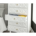 thumbnail image 3 of Five Drawer Geo Dresser Chest, White, 3 of 12