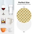 thumbnail image 6 of Honeii Burgers And Hot Dogs Print Leather Coaster Set of 4, Ideal for Safeguarding Your Furniture from Drinks Spills and Effortless Cleanup-Round Shape, 6 of 6
