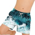 thumbnail image 4 of ITSAME Boys Swim Shorts, Drawstring Fashion Print Quick-Dry Summer Beach Surfing Swim Trunks Multicolor 14-15T, 4 of 7