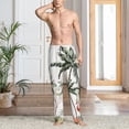 thumbnail image 2 of Naloa Flamingo Palm Trees Pajama Pants Men, PJ Bottoms, Sleep & Lounge Pants-Large, 2 of 6