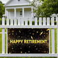 thumbnail image 6 of Black Background with Golden Stars Happy Retirement Banner Party Decoration Retirement Party Supplies Photography Props Backdrop Decor for Retirement Celebration Event Gathering, 6 of 8