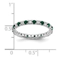 thumbnail image 5 of Auriga Fine Jewelry 14K White Gold Lab Grown Diamond VS/SI GH & Cr Emerald Eternity Band for Women Size 7, 5 of 8