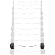 Philosophy Gym Rubber Fixed Barbell, 100 LB Pre-Loaded Weight EZ Curl Bar for Strength Training & Weightlifting