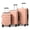 Pink, variant on LiteHaven Luggage Sets 3 Piece, PP Hard Case Suitcase Set with Built-in Lock Spinner Wheels, Lightweight Durable Carry on Luggage for Business Travel Black