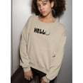 thumbnail image 2 of Hello Daisy Flower Sweatshirt Women -Image by Shutterstock, Female Small, 2 of 4