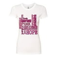 thumbnail image 2 of Wild Bobby Breast Cancer Awareness Words of Encouragement Distressed Breast Cancer Awareness Women Slim Fit Junior Tee, White, Large, 2 of 6