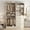 White Oak, variant on Homieasy 46.3''W 2-Piece Closet System with Drawers, Wooden Closet Organizer with Hanging Rods and Adjustable Shelves, White