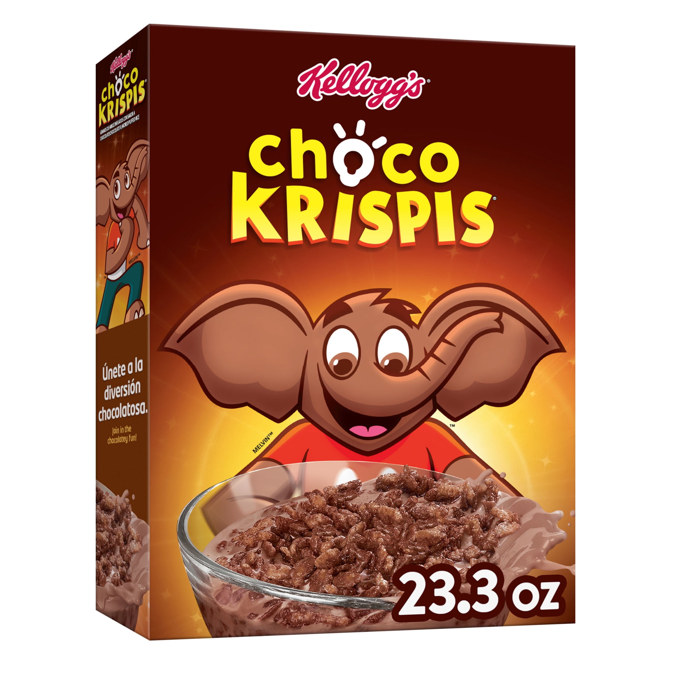 (12 pack) Kellogg's Choco Krispies Original Breakfast Cereal, 9 Vitamins and Minerals, 23.3 oz