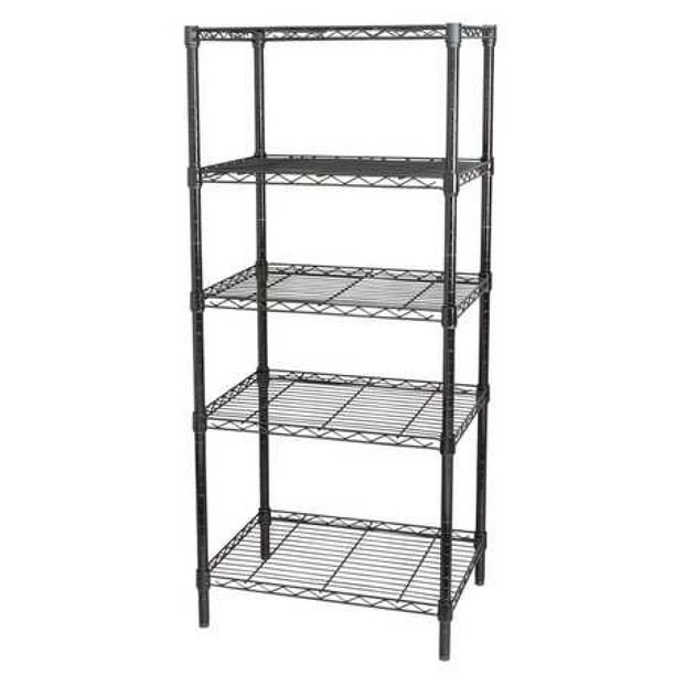 Zoro Select 32v423 Wire Shelving Unit 18 Quot D X 60 Quot W X 74 Quot H 5 Shelves Black Walmart Com Walmart Com