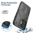 thumbnail image 3 of For iPhone 11 Case, iPhone 11 Phone Case [Compatible with Magsafe] [Built-in Invisible Stand] [Heavy Duty Drop Protection] Shockproof Rugged Protective Magnetic Cover Accessories,Black, 3 of 7