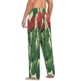 thumbnail image 6 of Roses and Leaves Men's Lightweight Pajama Bottoms Stretch Elastic Waist Side Pockets Spring Fall, 6 of 7