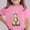 Pink, variant on Girls Easter Bunny T-Shirt Pink, Cute Bunny and Eggs Graphic Tee, Soft Stretch Short Sleeve Top for Kids to Kids 2-12 Years,Size 10-11T