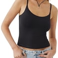 thumbnail image 5 of Breathable Women Camisole Adjustable Spaghetti Straps Going Out Sleeveless Backless Tanks Top Casual Cropped Basic Shirt, 5 of 9