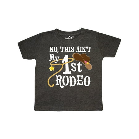 

Inktastic No This Ain t My 1st Rodeo Cowboy Hat and Lasso Gift Toddler Boy or Toddler Girl T-Shirt