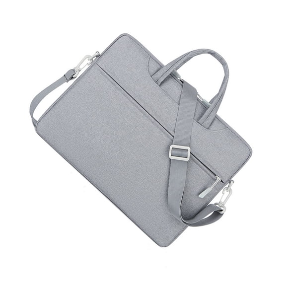 Qarigey Estuche de transporte para computadora portátil con correa para el hombro Compartimentos pequeños impermeables Mujeres Hombres Manga Handgbag Bolsas de mensajero y de hombro Gris claro Qarigey AP012450-02
