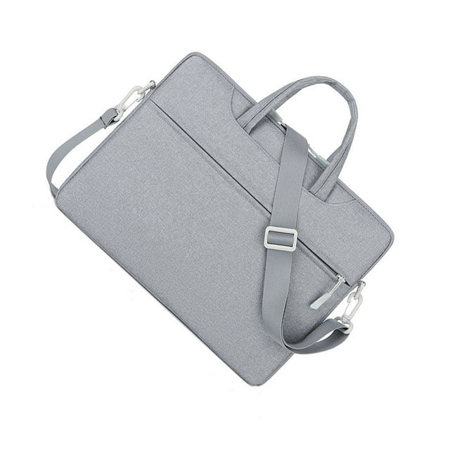 Qarigey Estuche de transporte para computadora portátil con correa para el hombro Compartimentos pequeños impermeables Mujeres Hombres Manga Handgbag Bolsas de mensajero y de hombro Gris claro Qarigey AP012450-02