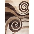 thumbnail image 1 of Infinity Home 600584 3 ft. 11 in. x 5 ft. 3 in. Ruby Whirlwind Contemporary Area Rug - Brown, 1 of 1