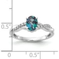 thumbnail image 5 of 14K White Gold Oval Created Alexandrite And Diamond Ringsize 7 - Jbsp, 5 of 5