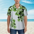thumbnail image 2 of Disketp Hawaiian Shirts For Men,Watercolor Green Leaves Print Mens Casual Short Sleeve Button Down Shirts Beach Shirt, 2 of 7