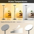 thumbnail image 3 of Kapwan Floor Lamps for Living Room,LED Torchiere Floor Lamp with Reading Light,3 Colors Temperature Dimmable Standing Lamps with Remote Touch Control (Modern,Black) ﻿, 3 of 11