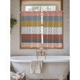 thumbnail image 7 of Kitchen Curtains 54 Inches length, Boho Geometric Window Treatment Curtain Drapes, Bohemian Stripes Aztec Tribe Vintage Decorative Window Curtains for Bedroom Cafe, 52"x54", 2 Panels, 7 of 7
