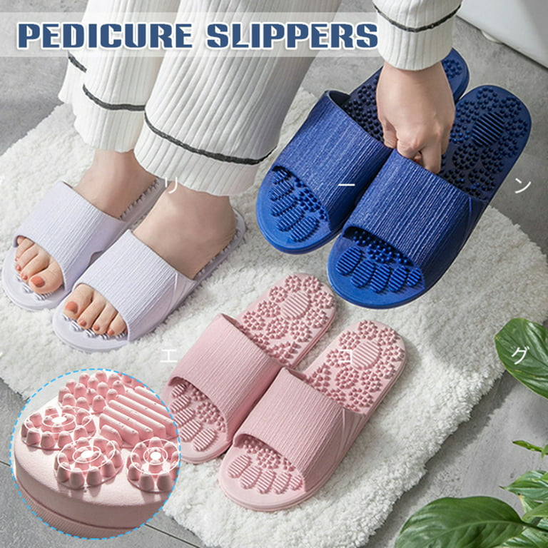 Foot Massage Slippers, Red/black Powerful Natural Stone Feet Acupoint Massage  Sandals Acupressure Shiatsu Arch Pain Relief Slippers Shoes For Men Wome