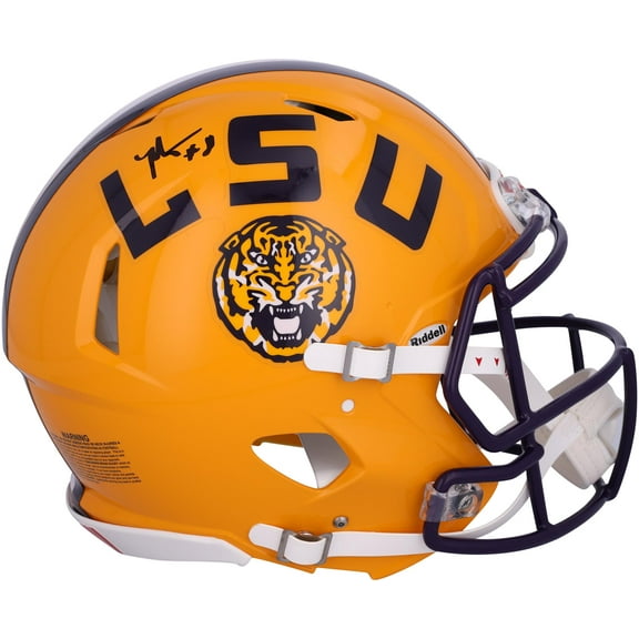 Malik Nabers LSU Tigers Autographed Riddell Speed Authentic Helmet - Fanatics Authentic Certified