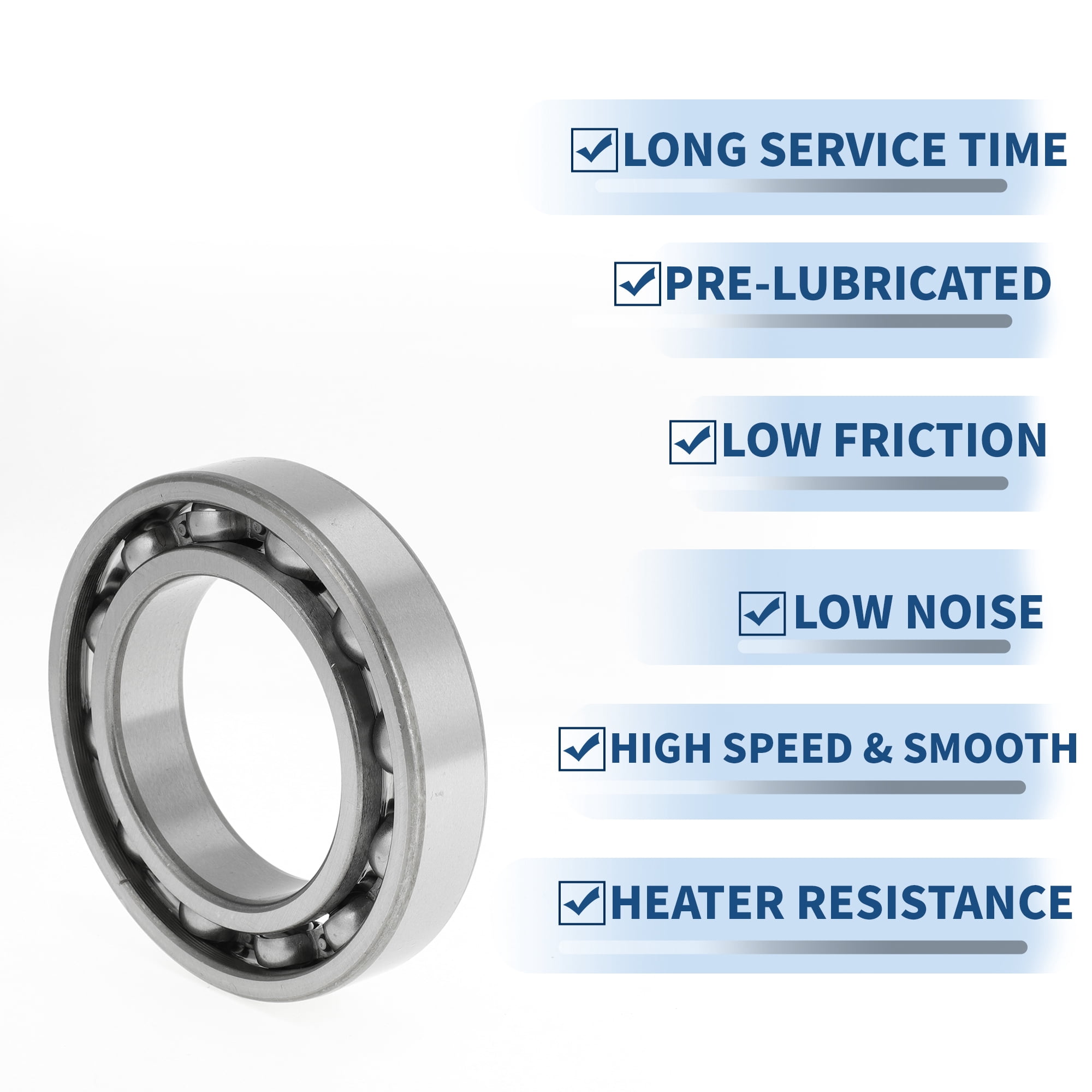Unique Bargains 6011 Deep Groove Ball Bearings P0 55x90x18mm Lubricated Bearings Open Type Silver Tone Scooter Skateboard Wheel
