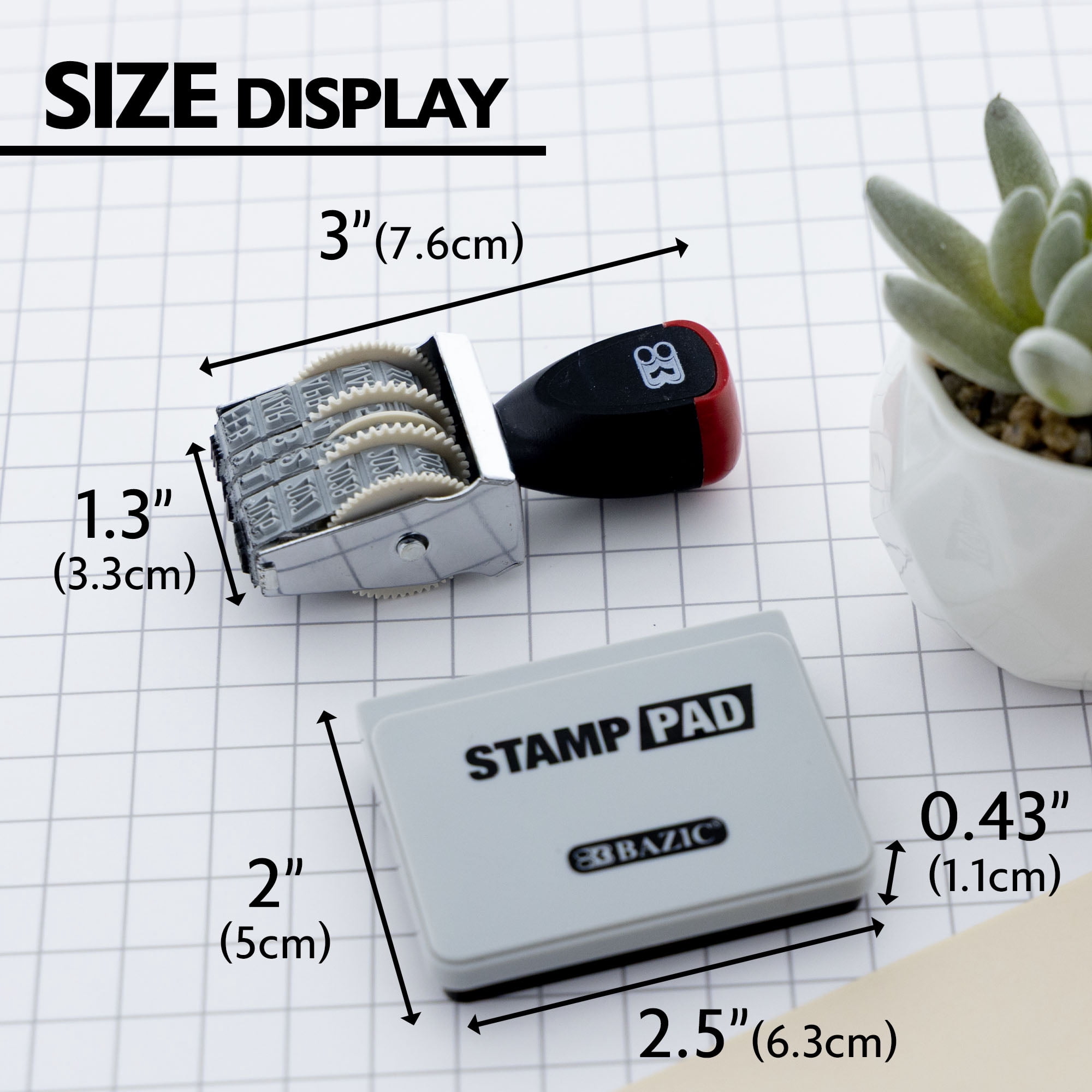 BAZIC Transparent Standard (26/6) Stapler w/ 500 Ct. Staples / Box Qty - 24