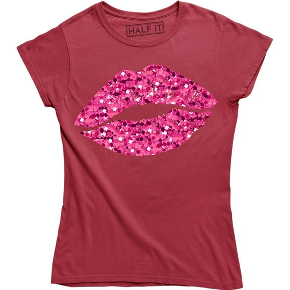 A Beautiful Glitters Lips Image Short Sleeve Women's Gift T-Shirt