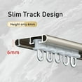 thumbnail image 3 of GXCZ Curtain Rods Ultra-Thin Curtain Track, Aluminium Ceiling Track For Curtains, Sliding Curtain Rail For Window Room Divider, Wall Divider Curtain, Rv Curtain Track(White,130cm), 3 of 6